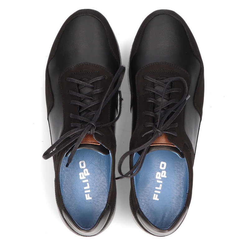 Kožené boty Filippo 1755 černé černá 1