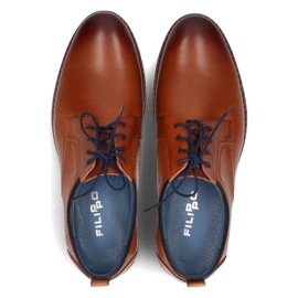 Kožené boty Filippo 1726 hnědé hnědý 1