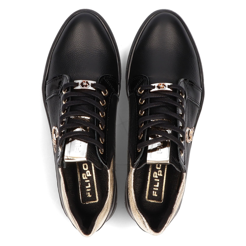 Kožené tenisky Filippo 128 černé černá 1