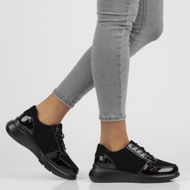 Kožené tenisky Filippo DP3168 / 21 Bk černé černá 1