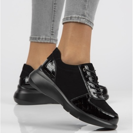 Kožené tenisky Filippo DP3168 / 21 Bk černé černá 2