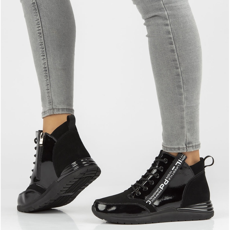 Kožené tenisky Filippo DP3062 / 21 Bk Black černý 1