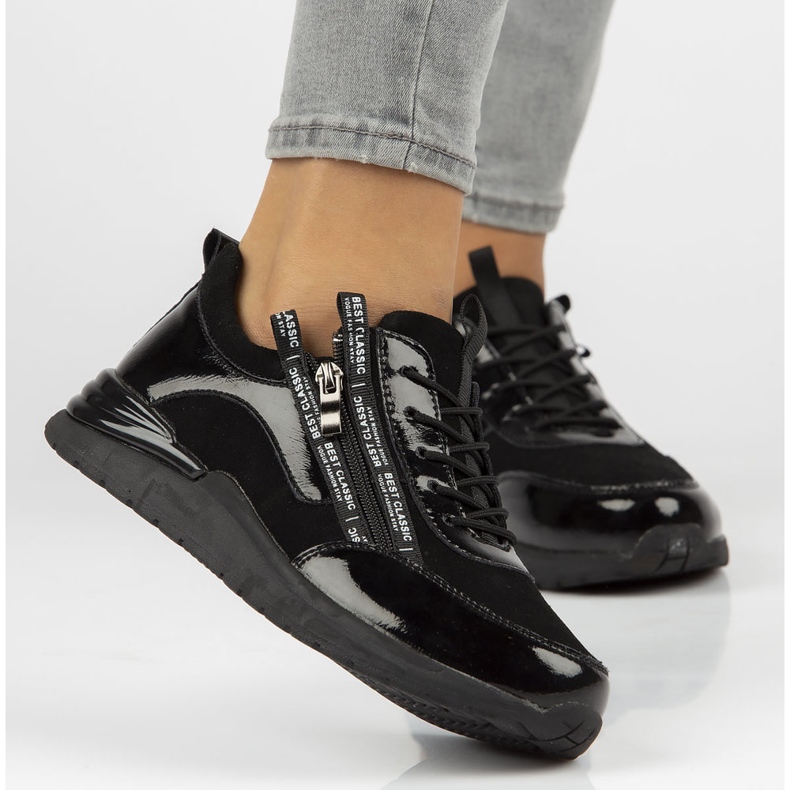 Kožené tenisky Filippo DP3149 / 21 Bk černé černá 1