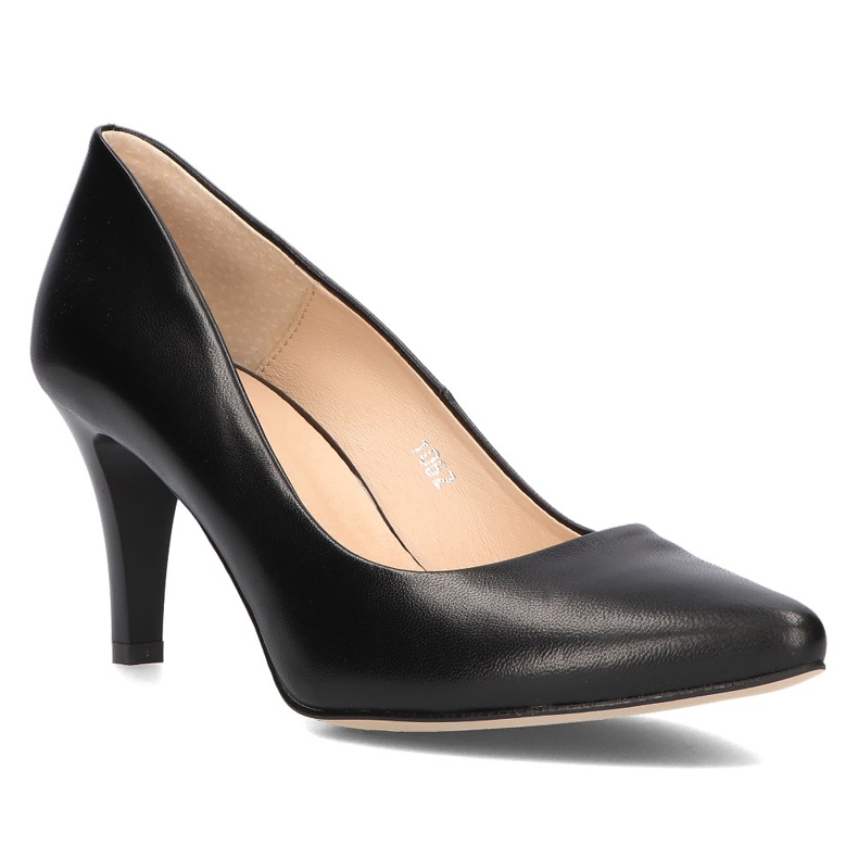Kožené lodičky Filippo 1062 Black černý 1