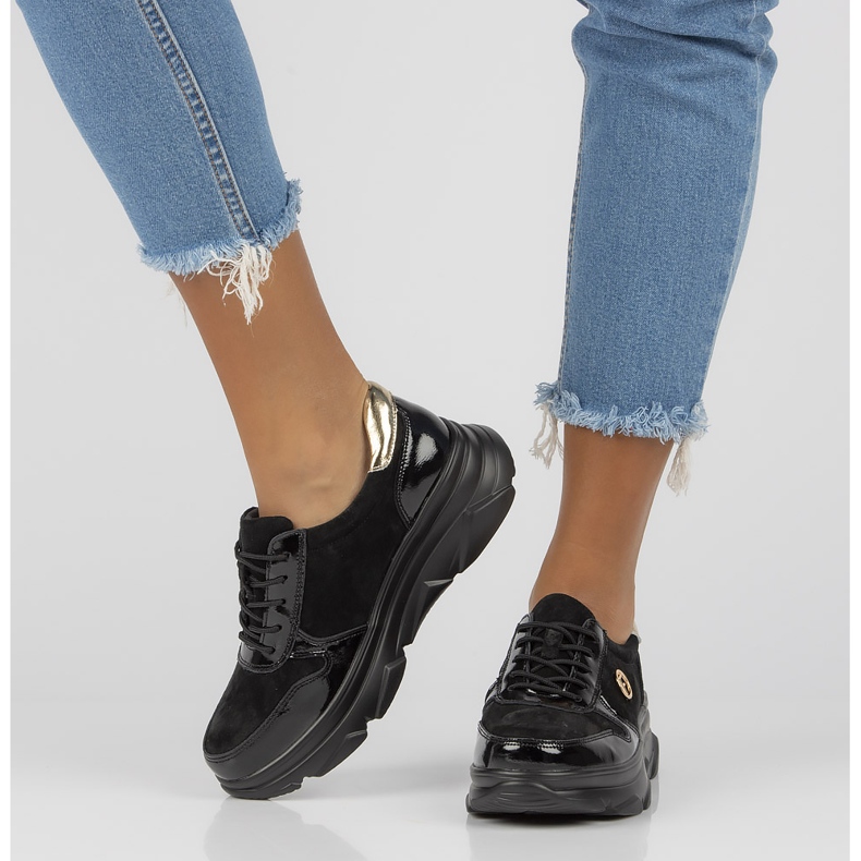 Kožené tenisky Filippo DP3185 / 22 Bk černé černá 1