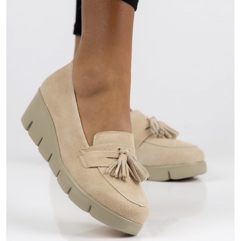 Kožené boty Filippo DP3162 / 22 Be beige béžový 2 Kožené boty Filippo DP3162 / 22 Be beige béžový 2