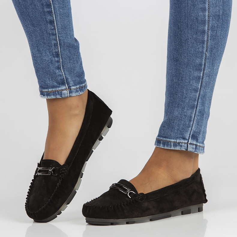 Kožené mokasíny Filippo DP1202 / 22 černé černá 2