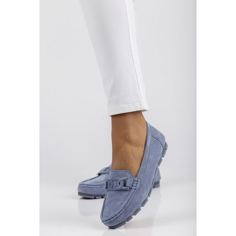 Kožené mokasíny Filippo DP3630 / 22 Bl modré modrý 1