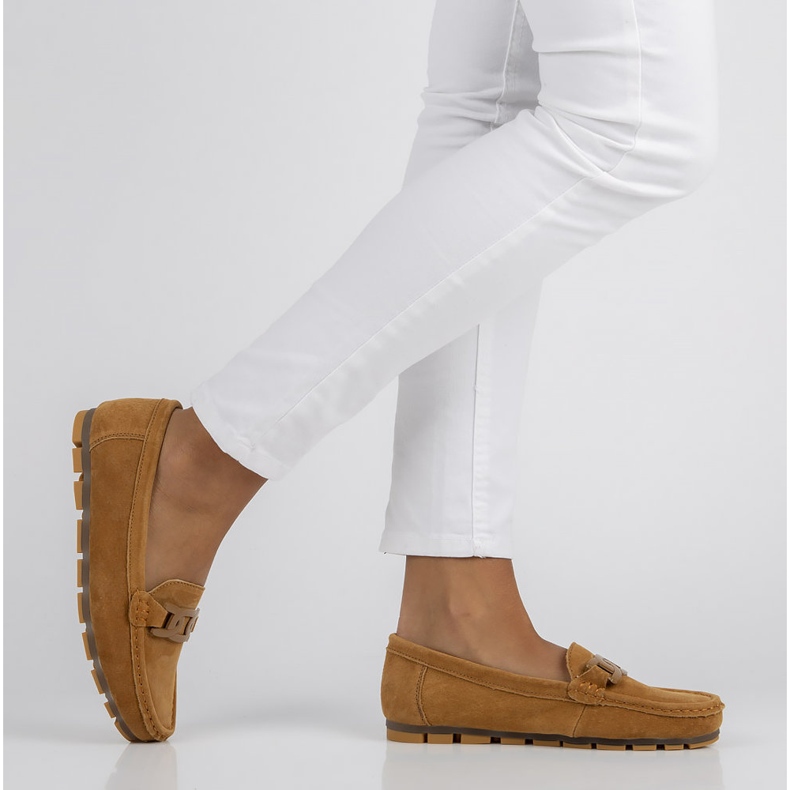 Kožené mokasíny Filippo DP3630 / 22 Br hnědé hnědý 1