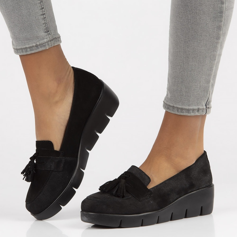 Kožené mokasíny Filippo DP3162 / 22 Bk Su černé černá 1