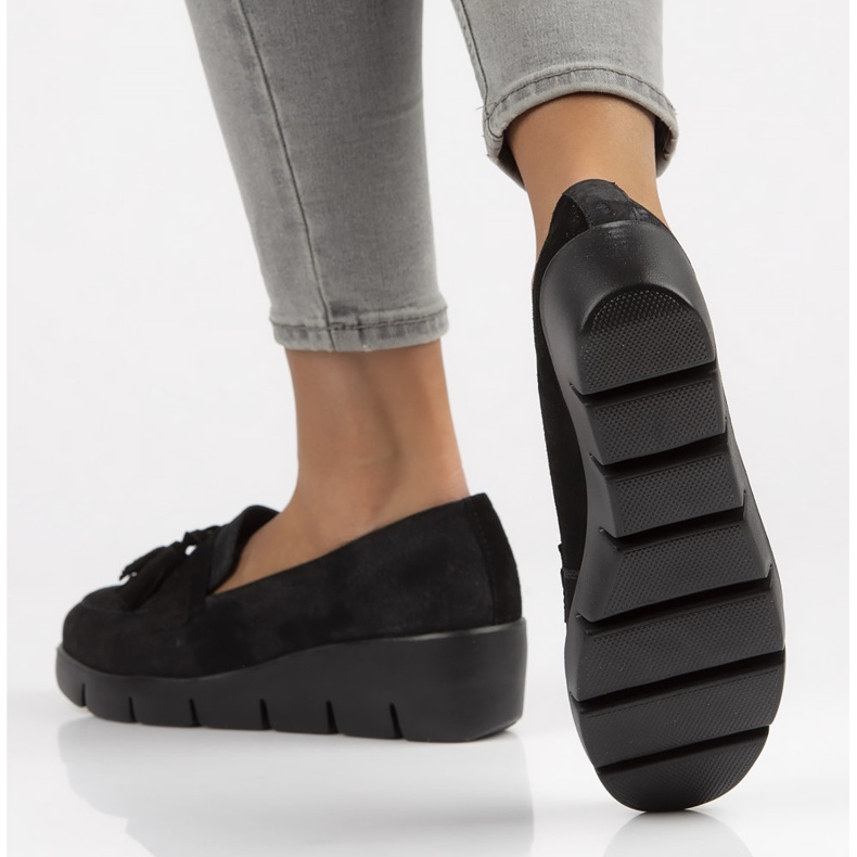 Kožené mokasíny Filippo DP3162 / 22 Bk Su černé černá 2