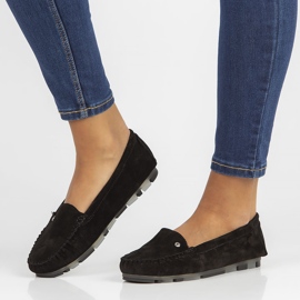 Kožené mokasíny Filippo DP2037 / 22 Bk černé černá 1