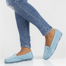 Kožené mokasíny Filippo DP2037 / 22 Bl modré modrý 1