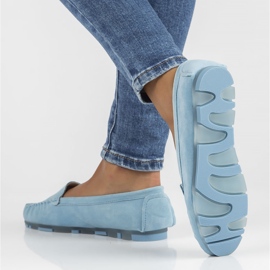 Kožené mokasíny Filippo DP2037 / 22 Bl modré modrý 2