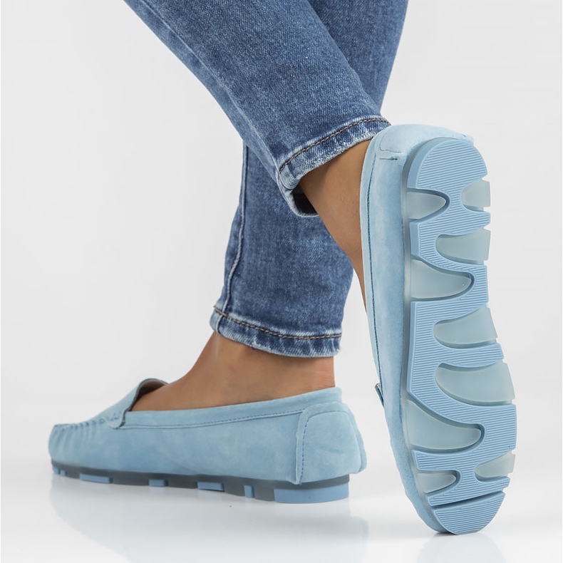 Kožené mokasíny Filippo DP2037 / 22 Bl modré modrý 2