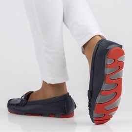 Kožené mokasíny Filippo DP3613 / 22 Nv Rd tmavě modrá námořnická modrá 2