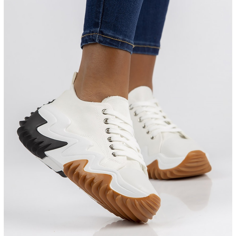 Bílé tenisky Filippo UB07P Wh bílý 1 Bílé tenisky Filippo UB07P Wh bílý 1