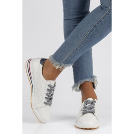 Kožené boty Filippo DP3509 / 22 Wh bílé bílý 2