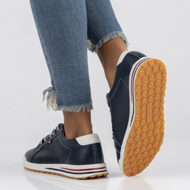 Kožené boty Filippo DP3509 / 22 Nv tmavě modrá námořnická modrá 2