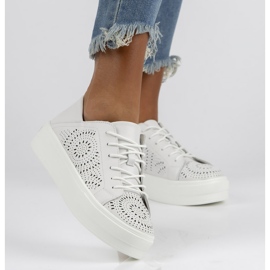 Kožené boty FILIPPO DP3529 / 22 Wh bílé bílý 1