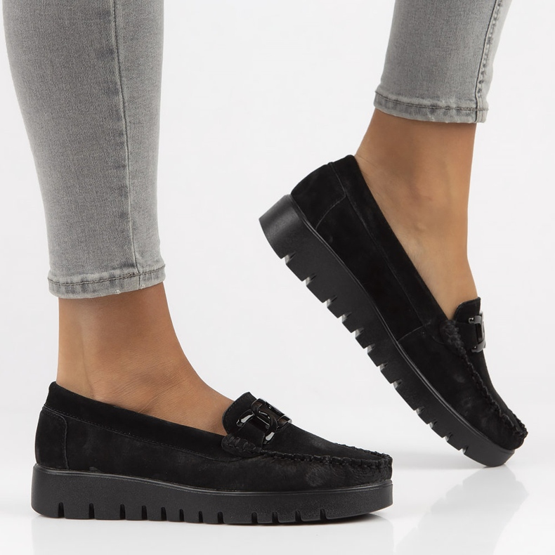 Kožené mokasíny Filippo DP3334 / 22 Bk černé černá 2