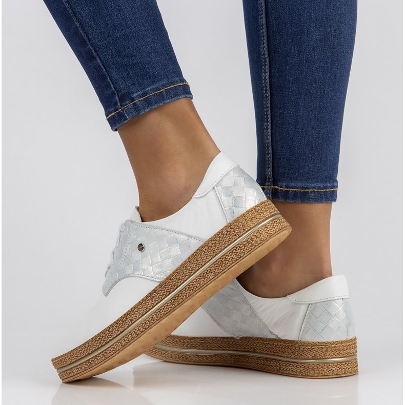 Kožené boty Filippo 10123 bílé bílý 1