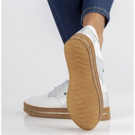 Kožené boty Filippo 10123 bílé bílý 2