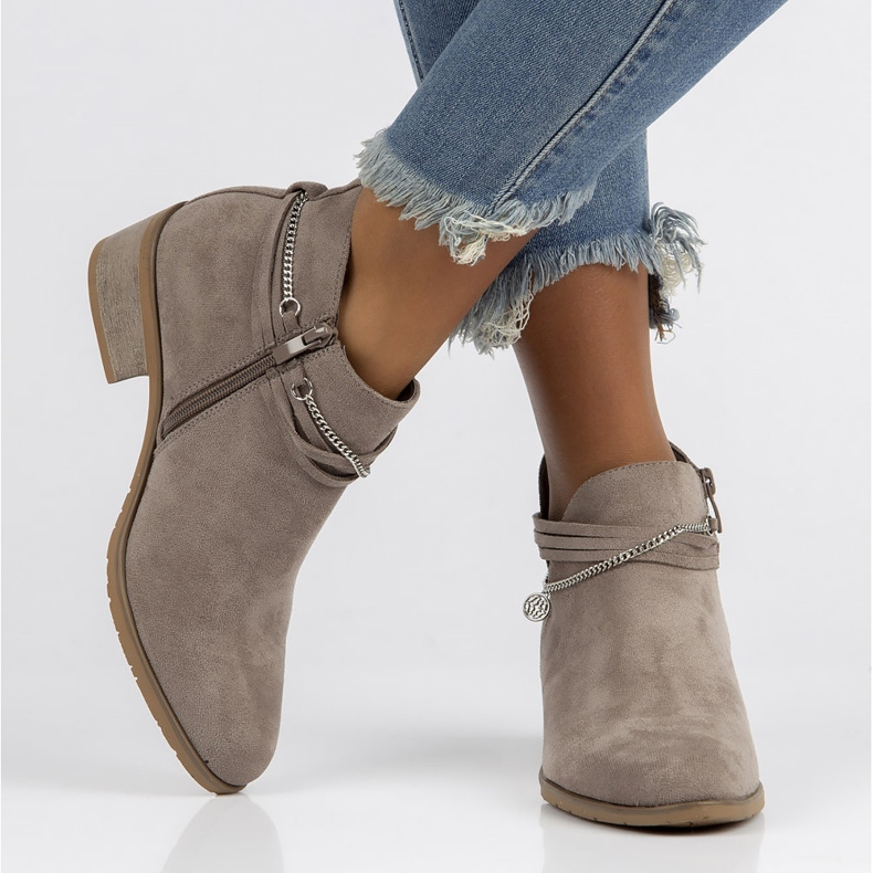 Šedé kozačky Filippo DBT3672 / 22 Gr šedá 2