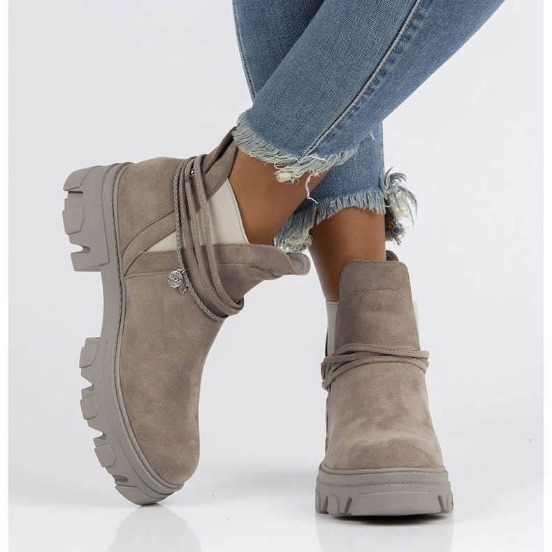 Šedé kozačky Filippo DBT3674 / 22 Gr šedá 1 Šedé kozačky Filippo DBT3674 / 22 Gr šedá 1