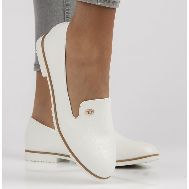 Bílé baleríny Filippo B5002-BL bílý 2