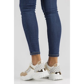 Tenisky Filippo BB116 bílé a béžové béžový bílý 2