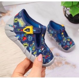 Pantofle Befado Jr BEF2M tmavě modré námořnická modř 1