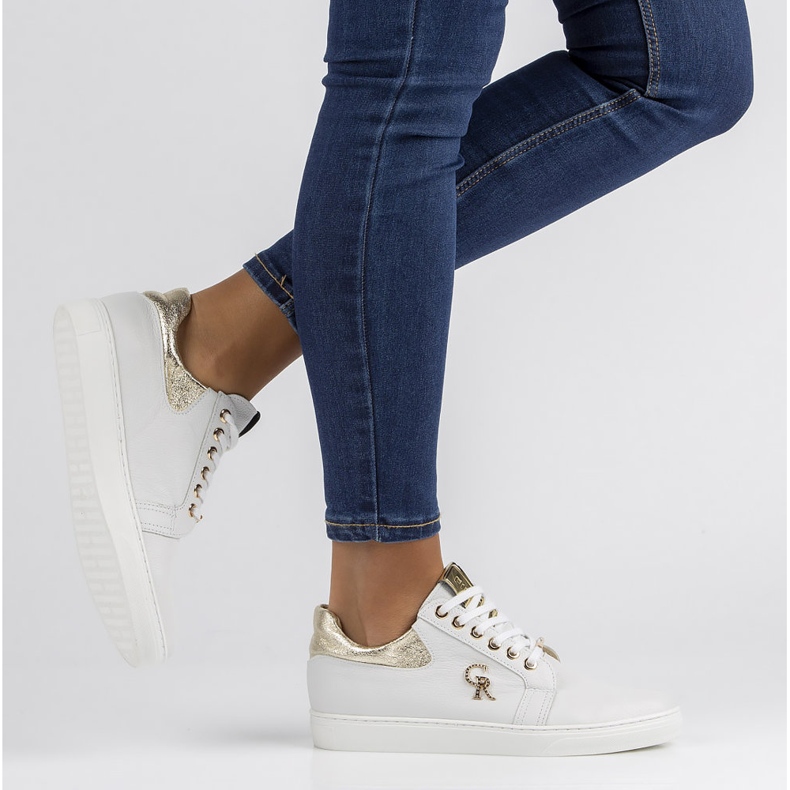 Kožené tenisky Filippo 128 bílé bílý 1