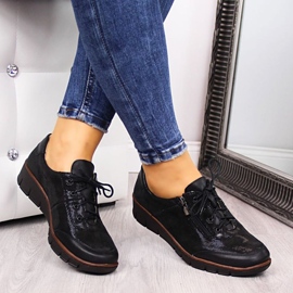 Kožené boty Helios W H334 černé lesklé černý 2