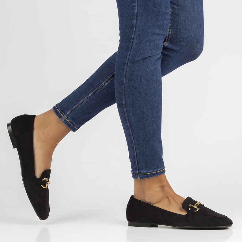 Černé mokasíny Filippo QQ358 černá 1