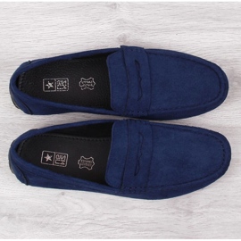 Slip on mokasíny M EVE340B tmavě modrá námořnická modrá 4
