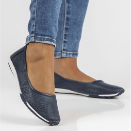 Kožené baleríny Filippo DP3681 / 22 Nv tmavě modrá námořnická modrá 1