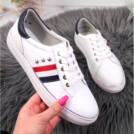 Kožené boty tenisky Vinceza W JAN87 bílé bílý 1