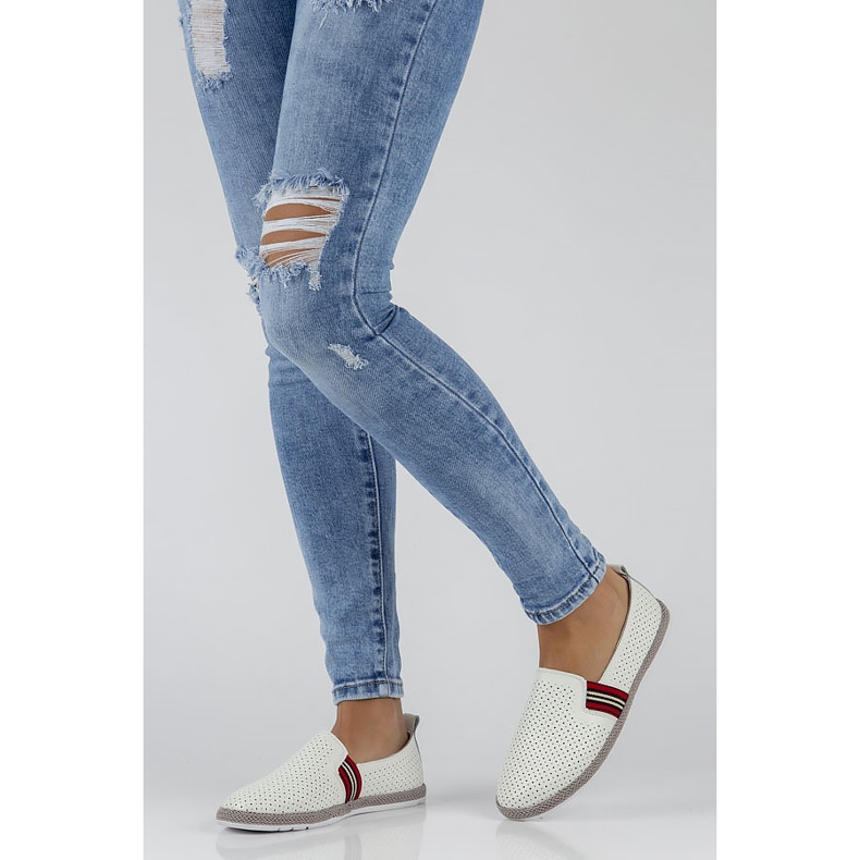 Kožené boty Filippo DP2309 / 22 Wh bílé bílý 2