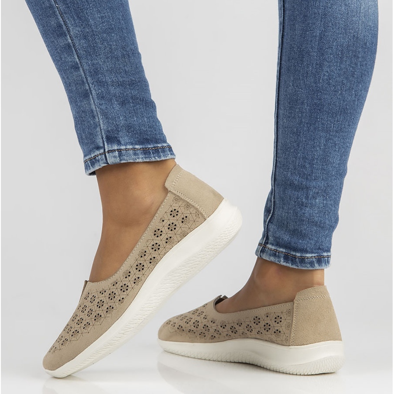 Kožené boty Filippo DP3673 / 22 Be beige béžový 2