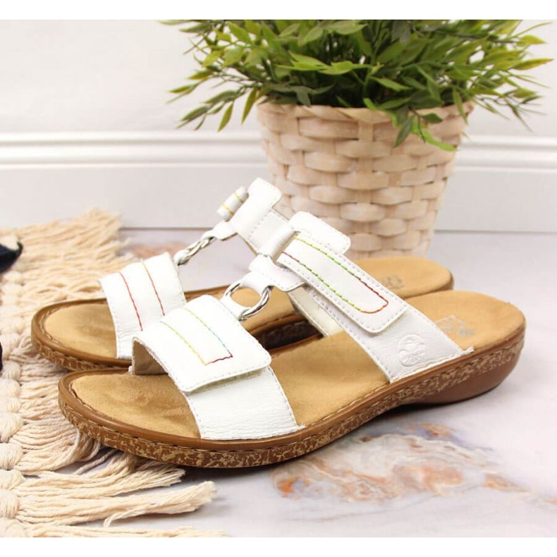 Kůže na suchý zip Rieker W RKR511 bílá bílý 2