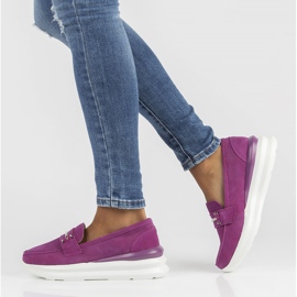 Kožené boty Filippo DP3504 / 22 Fh fuchsiové růžový 2