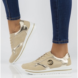 Kožené tenisky Filippo DP3544 / 22 Be beige béžový 2