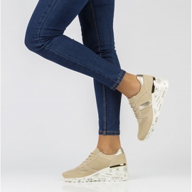 Kožené tenisky Filippo DP3550 / 22 Be beige béžový 2