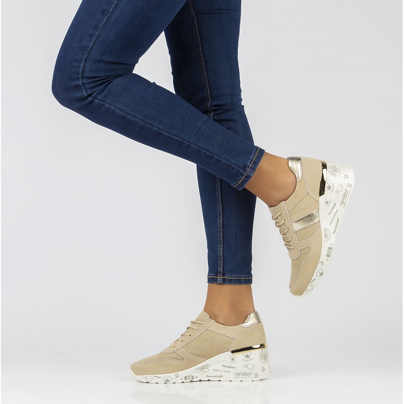 Kožené tenisky Filippo DP3550 / 22 Be beige béžový 2