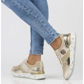 Kožené tenisky Filippo DP3542 / 22 Be beige béžový 2