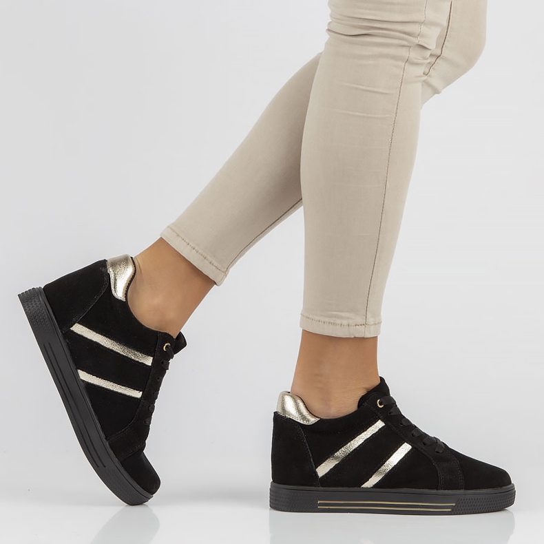 Kožené tenisky Filippo DP3549 / 22 Bk černé černá 1