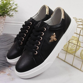 Kožené boty na platformě Vinceza W JAN119A černé černý 2