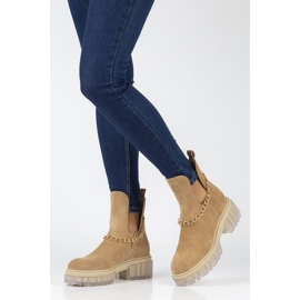 Semišové boty Filippo 30065 camel béžový hnědý 1