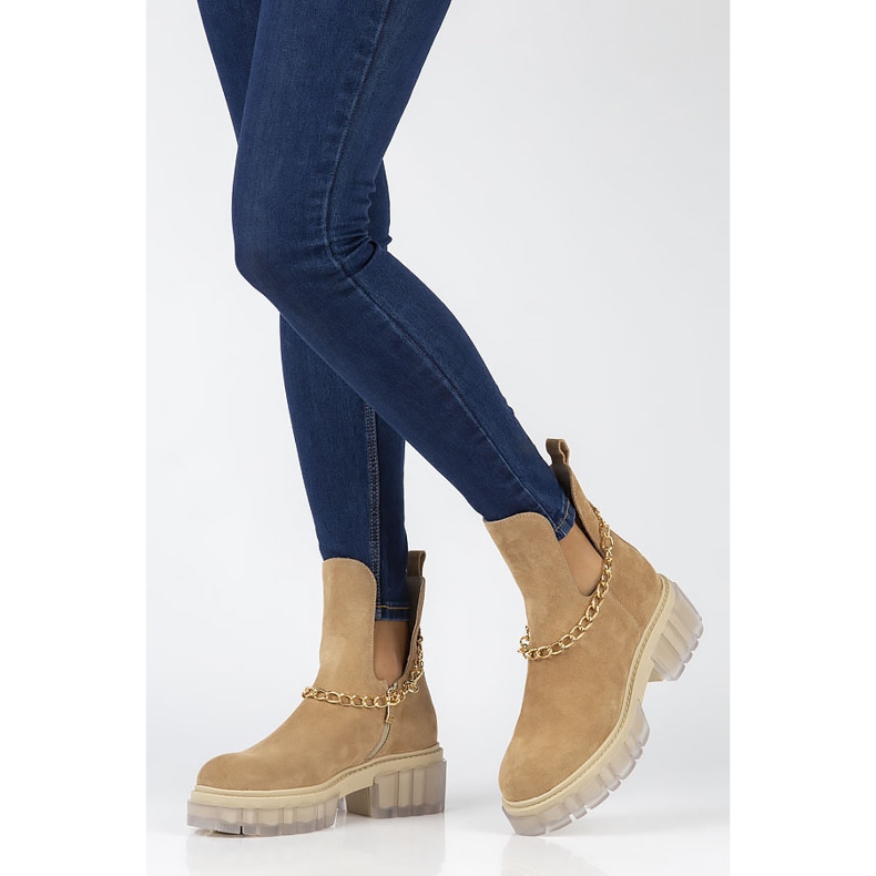 Semišové boty Filippo 30065 camel béžový hnědý 1